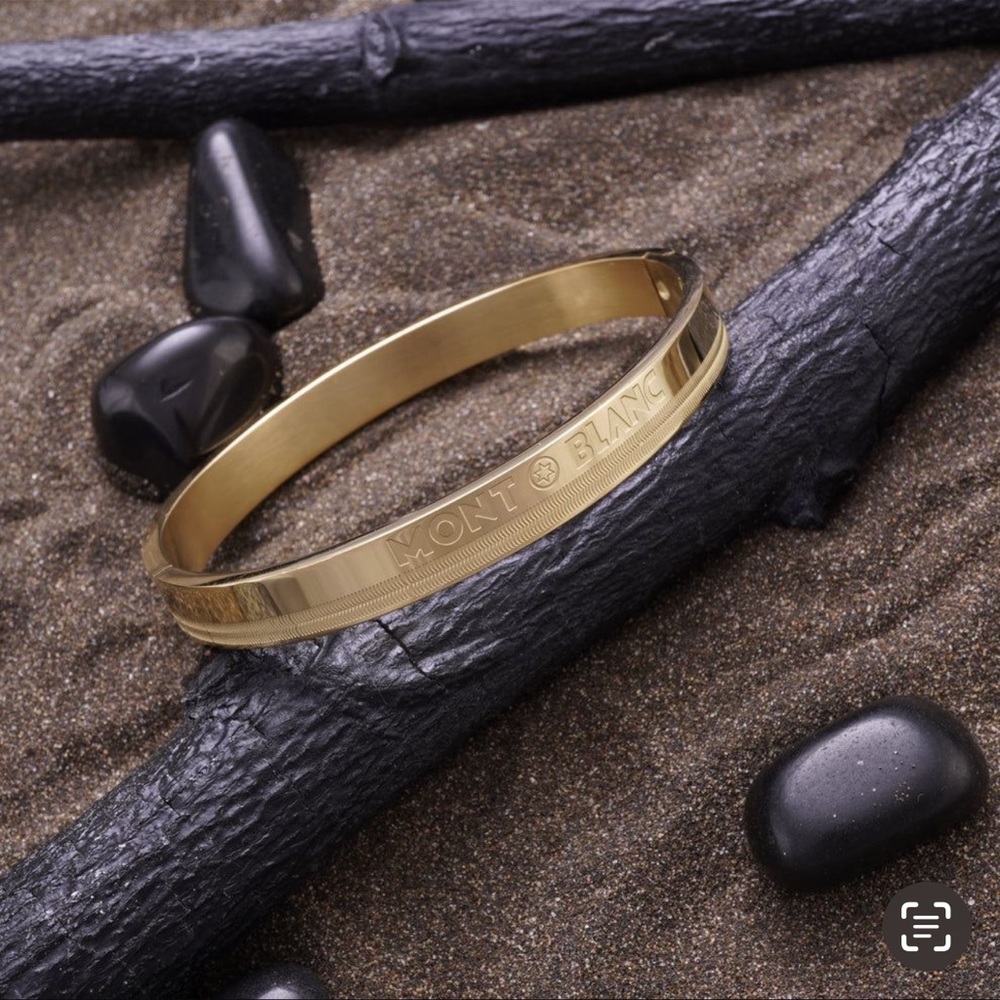 Mont Blanc Gold Minimalist Bracelet